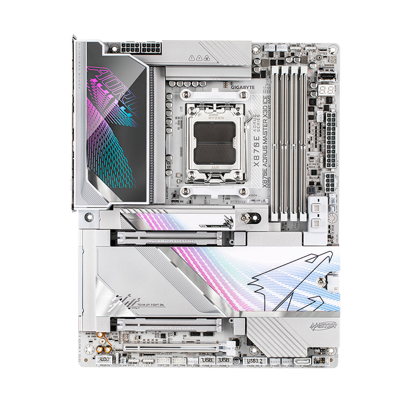 Placa base Gigabyte X870E MASTER X ICE, AM5, DDR5, ATX, Blanco