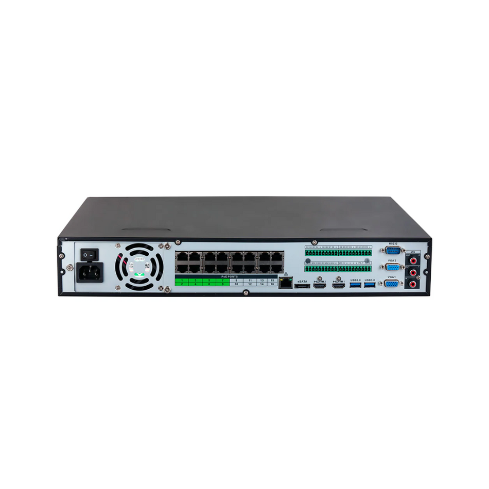 DAHUA DHI-NVR5432-16P-EI Grabador Puertos POE, 384Mbps, 4HDD hasta 16TB, WIZSENSE, ACUPICK, AI, ANPR - DHI-NVR5432-16P-EI