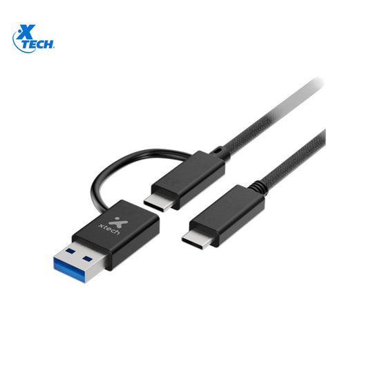 Xtech 2-in-1 USB-Cm to USB-C USB-A 2.0 m cable XTC-532
