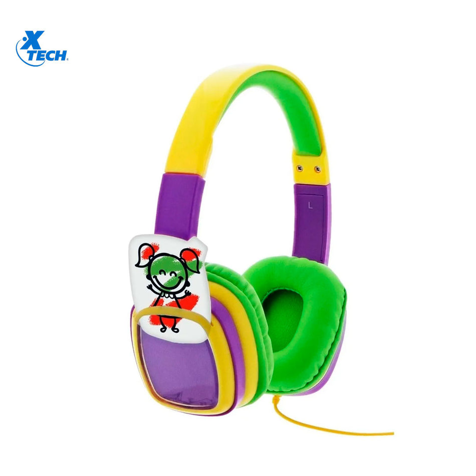 Xtech Xth-350yl Audifono Sound Art Kids 15mw Verde