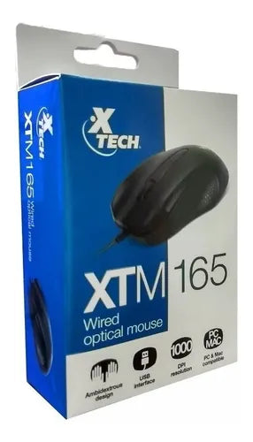 XTECH XTM-165 Mouse óptico con cable