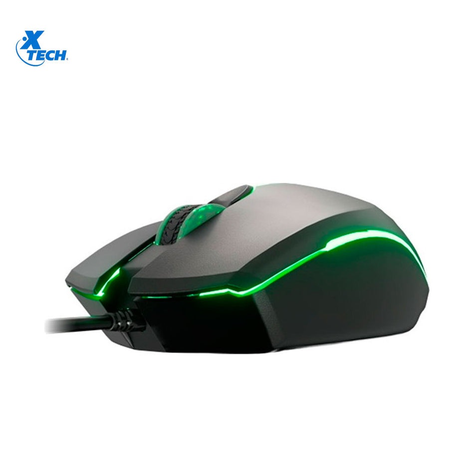Xtech XTM-218 Mouse óptico cableado de 4 botones con luces