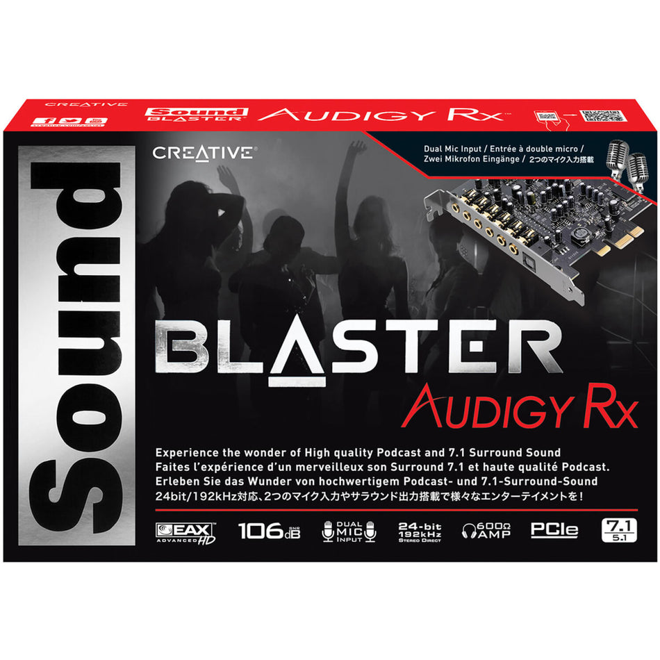 TARJETA DE SONIDO CREATIVE PCIE BLASTER AUIDIGY RX 7.1 SB1550 (PN 70SB155000001)