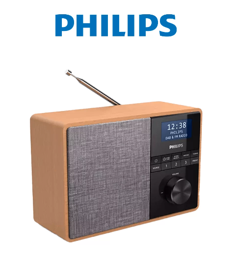 RADIO PORTATIL PHILIPS TAR5505 FM BLUETOOTH 5W TEMPORIZADOR NEGRO