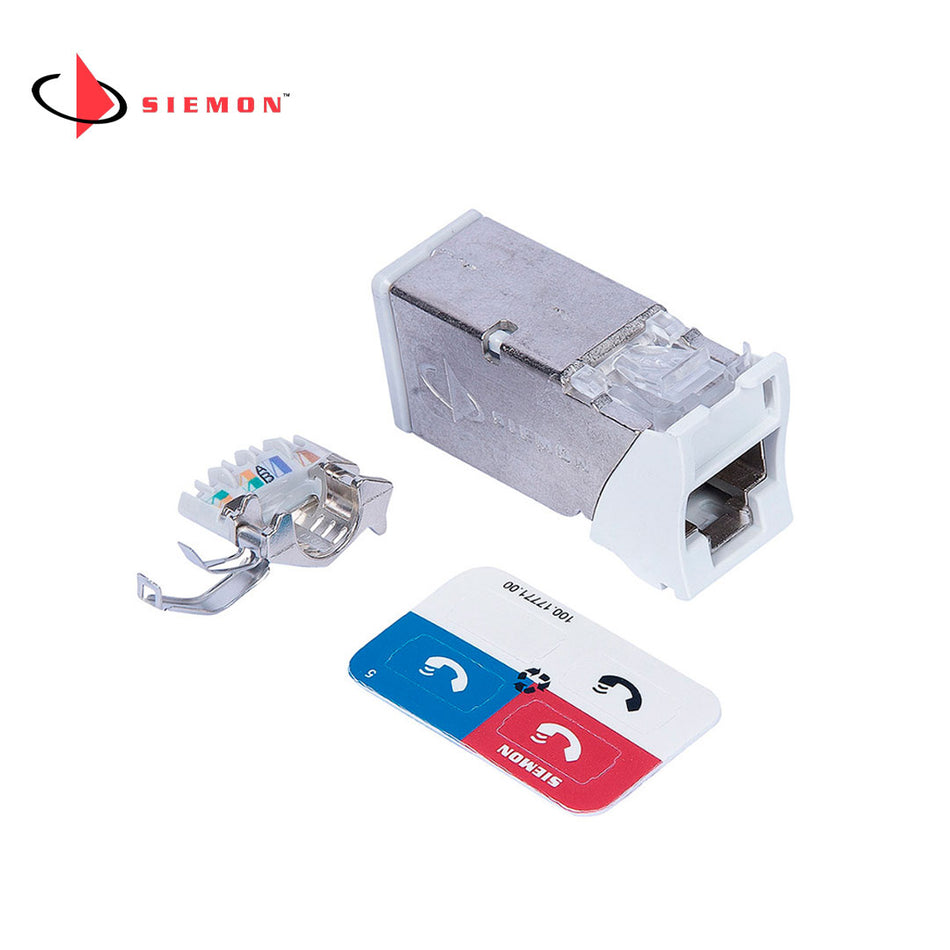 SIEMON Z6A-S02B Especificaciones Color Blanco JACK CAT6A PLANO/ANGULAR BLANCO