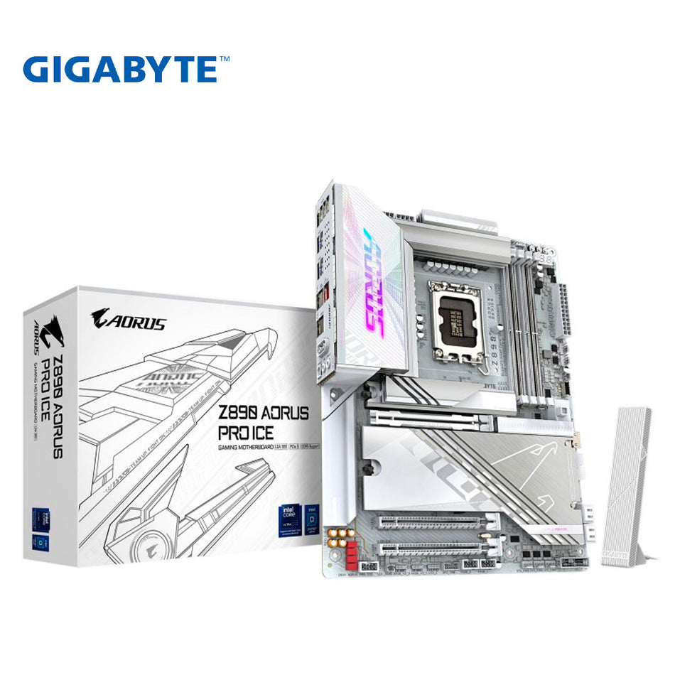Placa base Gigabyte Z890 AORUS PRO ICE, LGA1851, DDR5, WIFI 7, Bluetooth 5.4