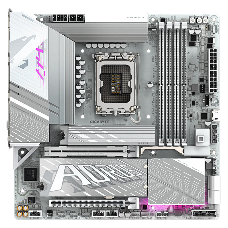 Placa base GIGABYTE Z890M AORUS ELITE WIFI7 ICE, chipset Intel Z890, LGA 1851, mATX