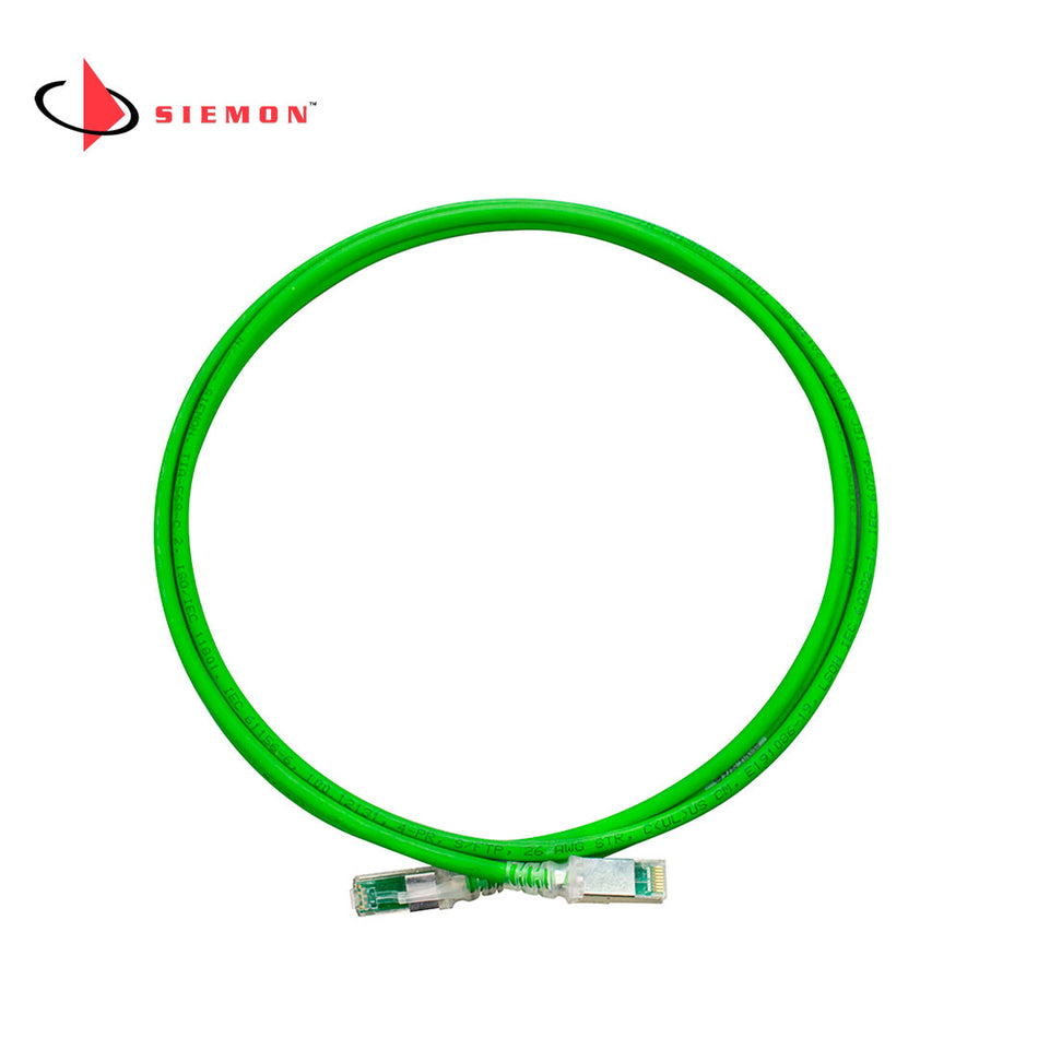 SIEMON ZM6A-S07-07B PATCH CORD, CAT6A, LSZH 2.1M, Color Verde