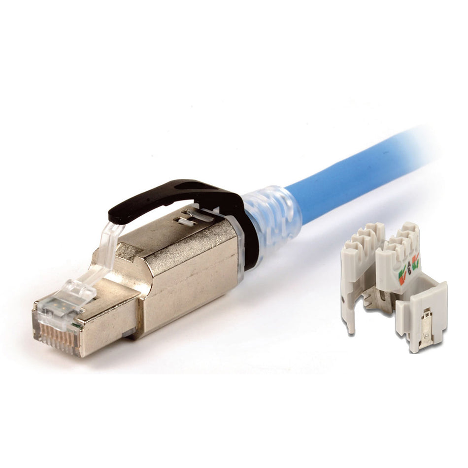 SIEMON ZP1-6AS-01B Plug CAT6A Blindado MPTL 22-26 AWG. Incluye bota con latch de protección. (Presentación bulk)