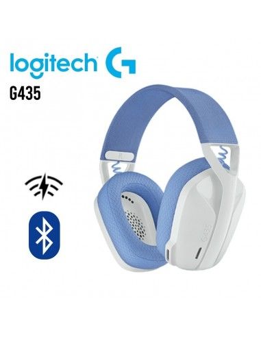 LOGITECH G435 LIGHTSPEED AUDIFONO CON MICROFONO BLUETOOTH BLANCO 981-001073