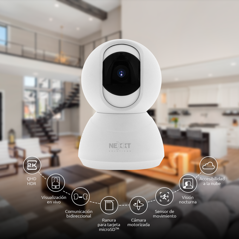 CAMARA NEXXT AHIMPFI4U2 V2 2K INTELIGENTE IP WIRELESS MOTORIZADA PARA INTERIOR