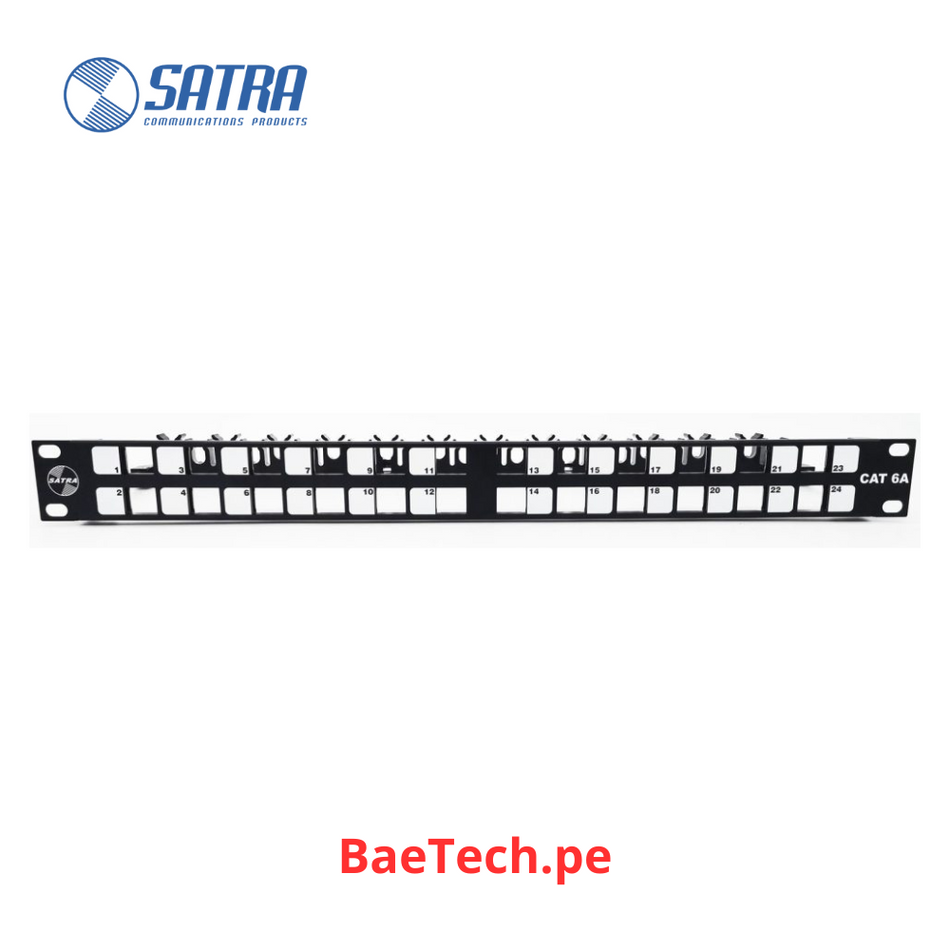 SATRA 103082401 Patch panel CAT 6A 24 puertos angular (Panel de conexion descargado)