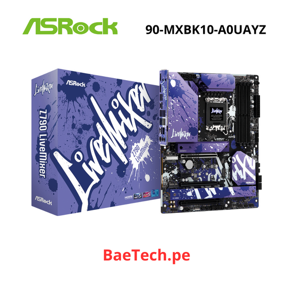 PLACA ASROCK Z790 LIVEMIXER 90’MXBK10’A0UAYZ PARA INTEL 12TH/13TH GEN (LGA 1700), 128GB DDR5, HDMI, ATX.