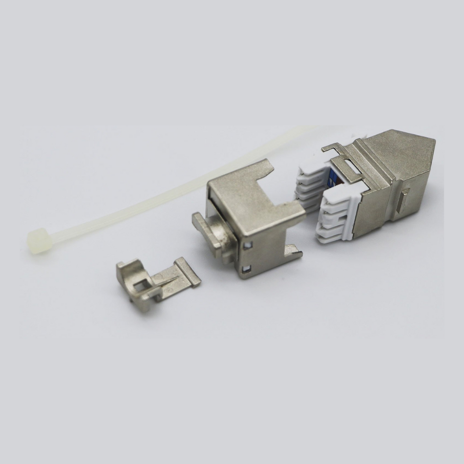 CONECTOR JACK ANGULAR CAT6A BLINDADO SATRA