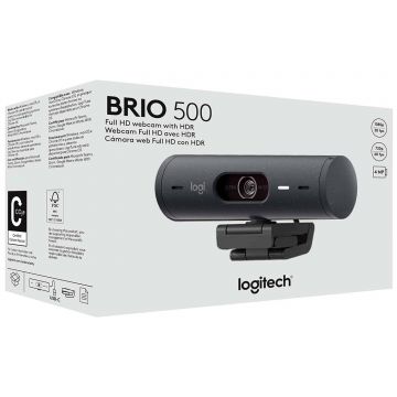 CAMARA LOGITECH BRIO 500 FHD 1080P USB-C NEGRO (960-001412)