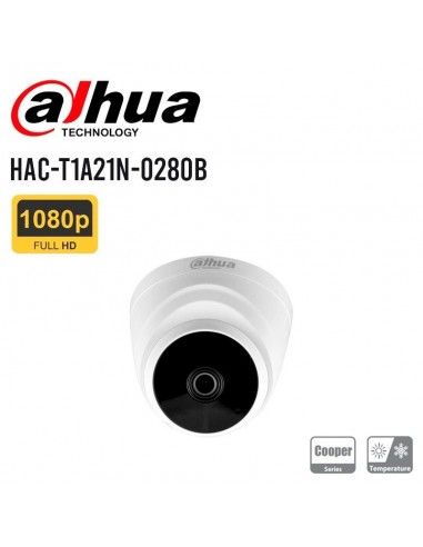 DAHUA HAC-T1A21N-0280B - CAMARA DOMO HDCVI 2MP 1080P 2.8M/PLASTICO