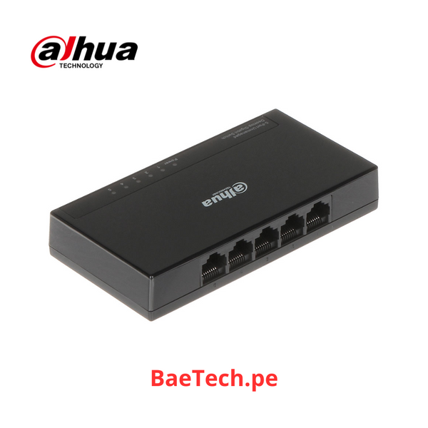 DAHUA Switch de 5 puertos Gigabit. Conmutador 10/100/1000. Carcasa plástica - DH-PFS3005-5GT-L