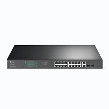 Switch gigabit de 18 puertos con 16 puertos POE+ TP-LINK SG1218MP 2 puertos gigabit no PoE 2 ranuras combo gigabit SFP 250W