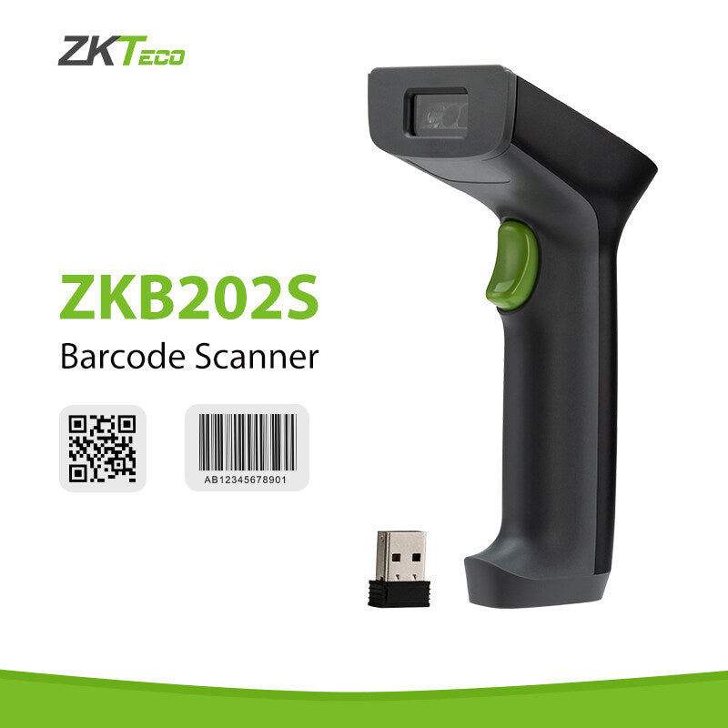 ZKTECO ZKB202S - LECTORA DE CODIGO DE BARRAS 2D INALAMBRICA 50MTS DE DISTANCIA