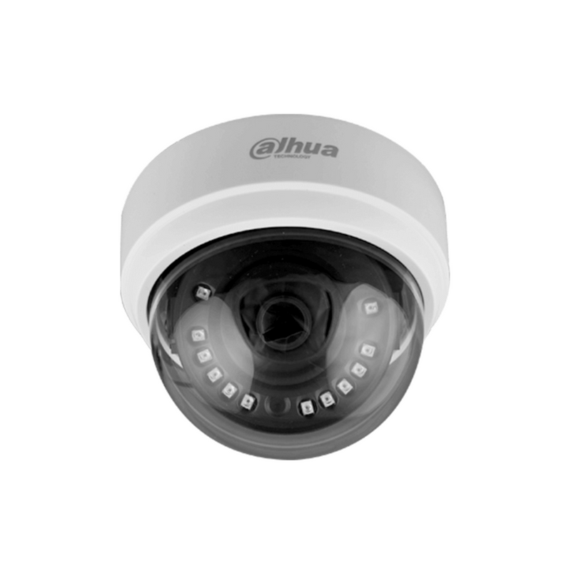 Camara de vigilancia 2MP DAHUA HAC-D1A21N-0280B domo HDCVI FULL HD 2.8mm IR 20mts plastica