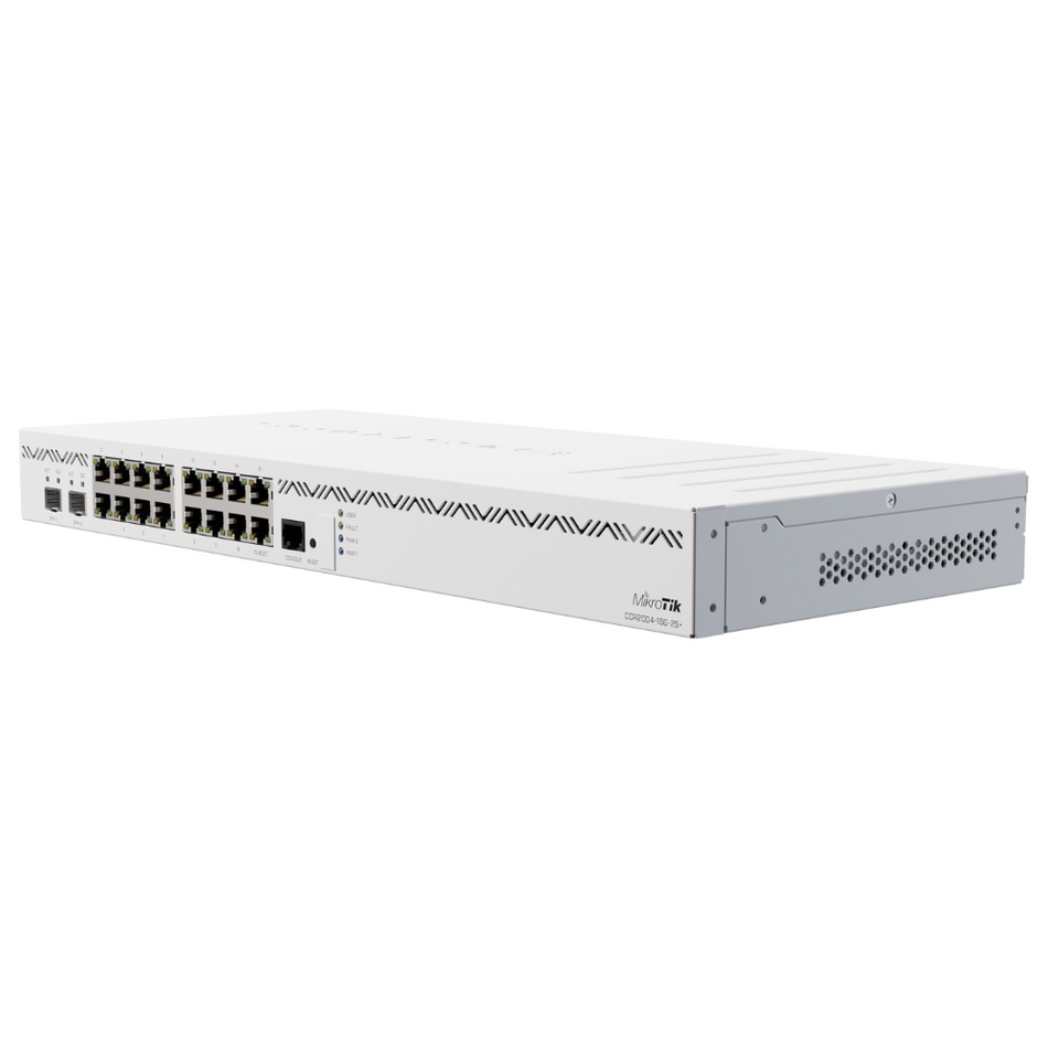 MIKROTIK CCR2004-16G-2S+ - CLOUD CORE ROUTER 16 PUERTOS GIGABIT | 2P SFP+| ROUTER OS L6