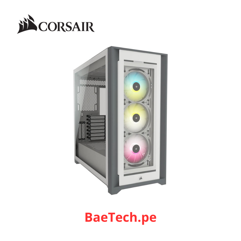 CASE CORSAIR ICUE 5000X RGB S/ FUENTE BLANCO 1 PANEL VIDRIO - CC-9011213-WW