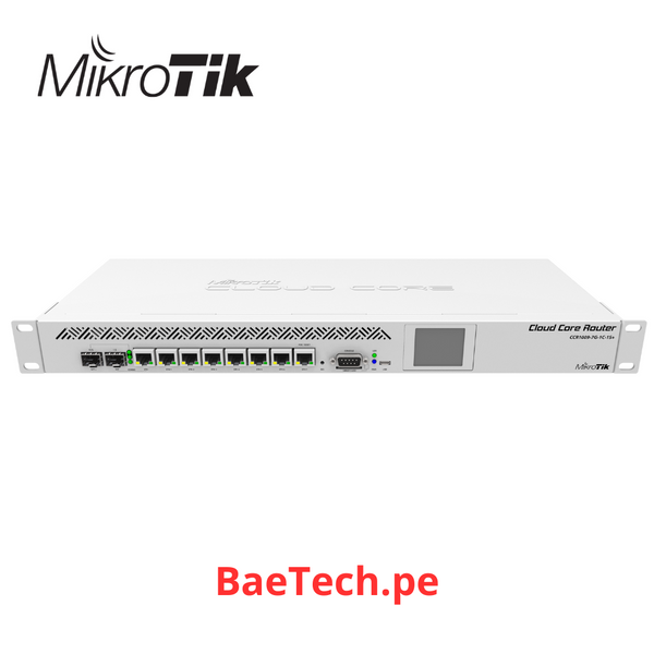 MIKROTIK CCR1009-7G-1C-1S+ - ENRUTADOR DE NÚCLEO EN LA NUBE 1009-7G-1C-1S+ CON CPU TILERA TILE-GX9, 2GB RAM, LAN 7XGBIT, 1X PUERTO COMBINADO