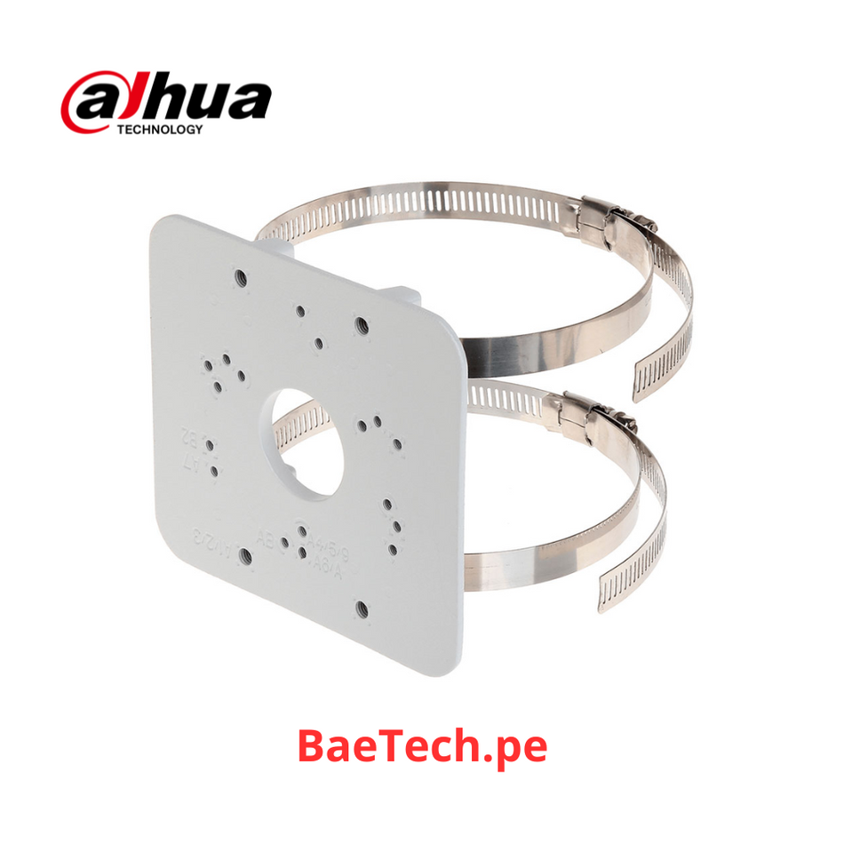 DAHUA - Soporte de poste para cámara de vigilancia. Bracket de montaje con abrazadera para sujetar - DH-PFA152-E