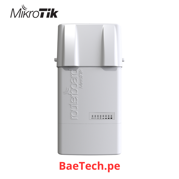 BASEBOX 5 - RB912UAG-5HPND-OUT WITH 600MHZ ATHEROS CPU, 64MB RAM, 1XGIGABIT LAN, USB, MINIPCIE, BUILT-IN 5GHZ 802.11A/N 2X2 TWO CHAIN WIRELESS WITH TWO RP-SMA CONNECTORS, ROUTEROS L4, OUTDOOR, POE