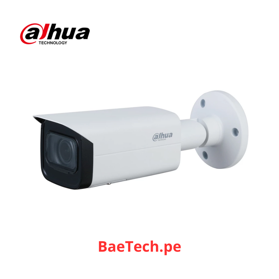 DAHUA Cámara de Seguridad IP POE, 2K, 4MP, 2.7-13.5mm, WDR, IP67. Micrófono. IR 60m. WIZSENSE - IPC-HFW3441T-ZAS