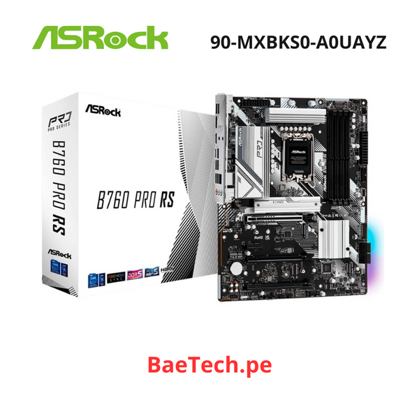 PLACA MADRE ASROCK B760 PRO RS D5- PARA PROCESADORES INTEL LGA 1700, MEMORIA DDR5 (90-MXBKS0-A0UAYZ)