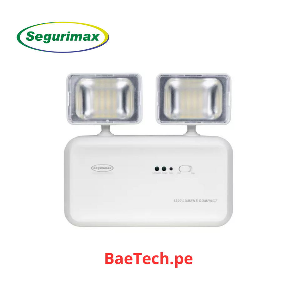 LUZ DE EMERGENCIA LED 2 FAROS 1200 LÚMENES COMPACTA 36829 SEGURIMAX