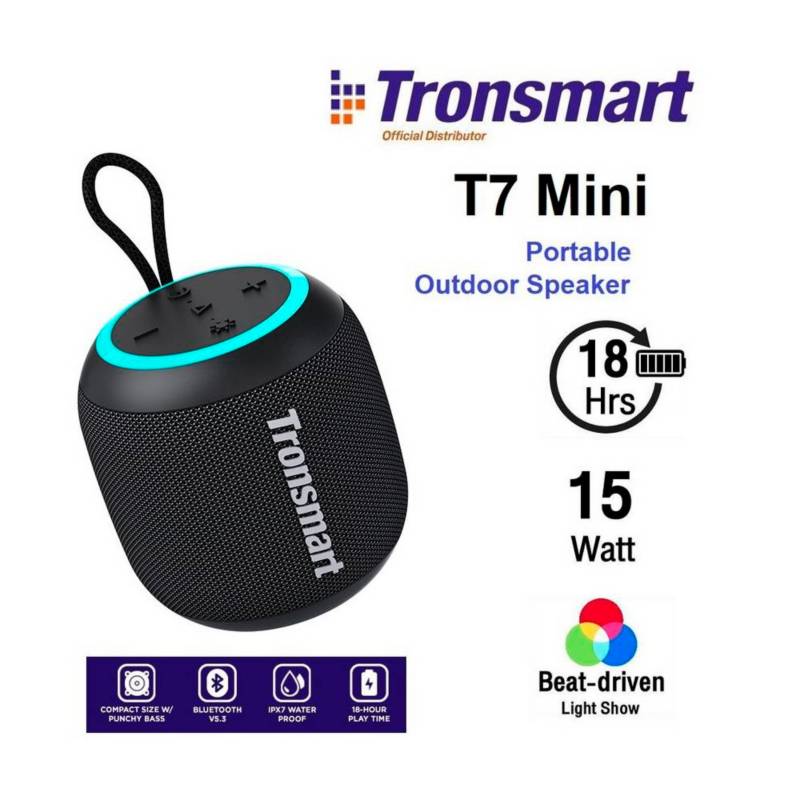 Parlante Bluetooth Tronsmart T7 Mini - waterproof ipx7- 18hrs musica.