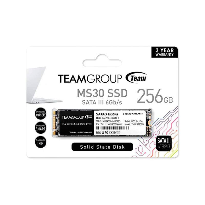 Unidad en estado solido TG MS30 M.2 2280 256GB SATA III 6Gb/s