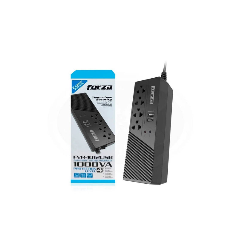 ESTABILIZADOR FORZA FVR-1012-USB, 1000VA/500W