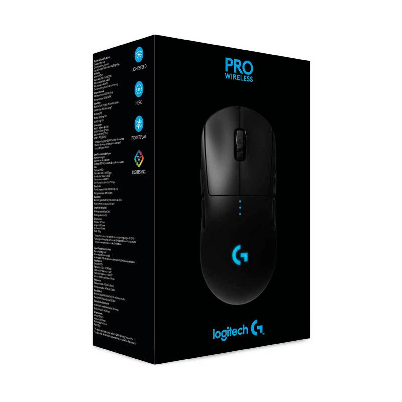 MOUSE INALÁMBRICO LOGITECH G PRO LIGTHSPEED HERO 25K RGB NEGRO (910-005270)