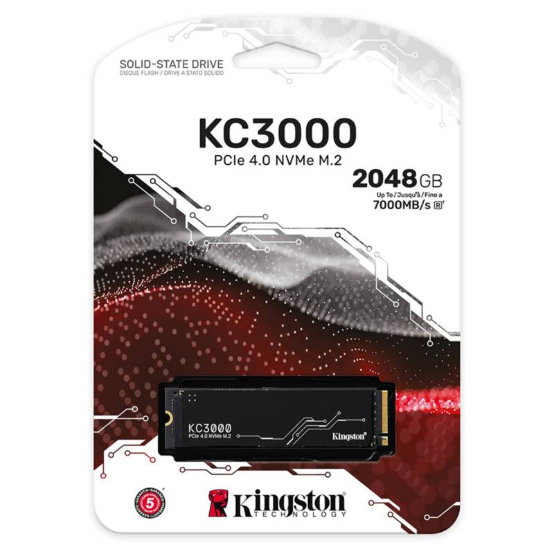 Unidad en estado solido Kingston KC3000, 2048GB, M.2 2280 PCIe Gen 4.0 NVMe
