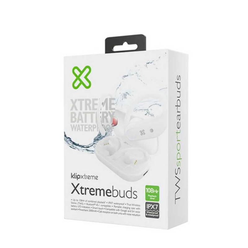 Auricular Bluetooth KLIP XTREME Xtremebuds KTE-500 - Blanco