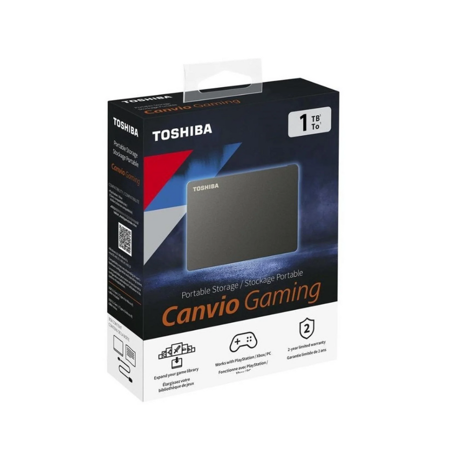 Disco Duro Pórtatil Toshiba Canvio Gaming HDTX110XK3AA - Externo - 1TB - Negro