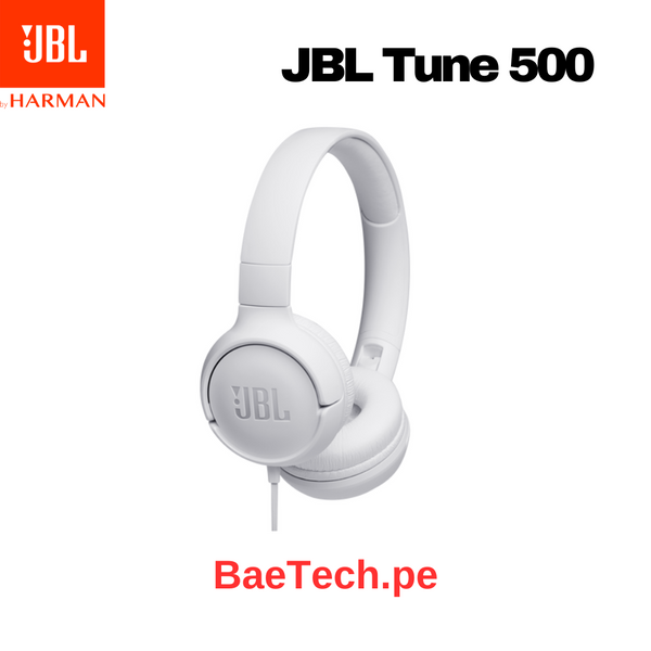 JBL TUNE 500 AURICULARES SUPRAAURALES CON CABLE - JBLT500WHTAM - BLANCO
