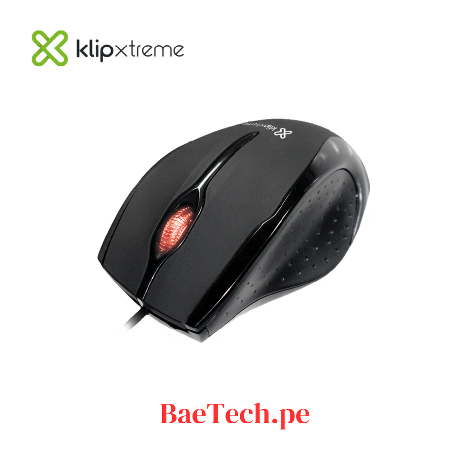 Mouse Klip Xtreme Ebony Diestro USB Ergonómico 800dpi - KMO-104