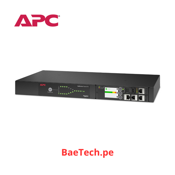 Conmutador de transferencia automatica APC AP4423A NetShelter 8 x IEC 60320 C13, 1 x IEC 60320 C19 230vac 16amp