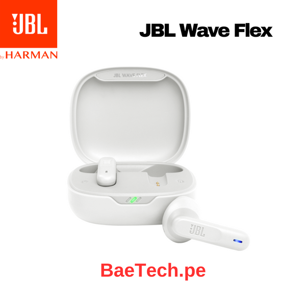 Audífono JBL Wave Flex True Wireless Bluetooth Blanco - JBLWFLEXWHT.