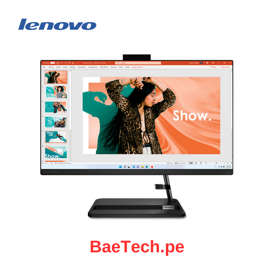 Computadora All-in-One Lenovo IdeaCentre3 24IAP7 23.8" FHD IPS Core i5-12450H 2.0/4.4GHz 8GB DDR4-3200