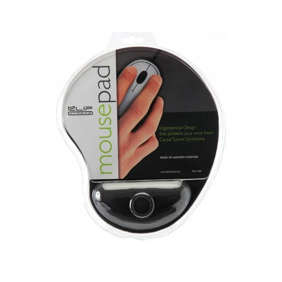 Mouse Pad Klip Xtreme Gel Apoyamuñecas Negro - KMP-100B