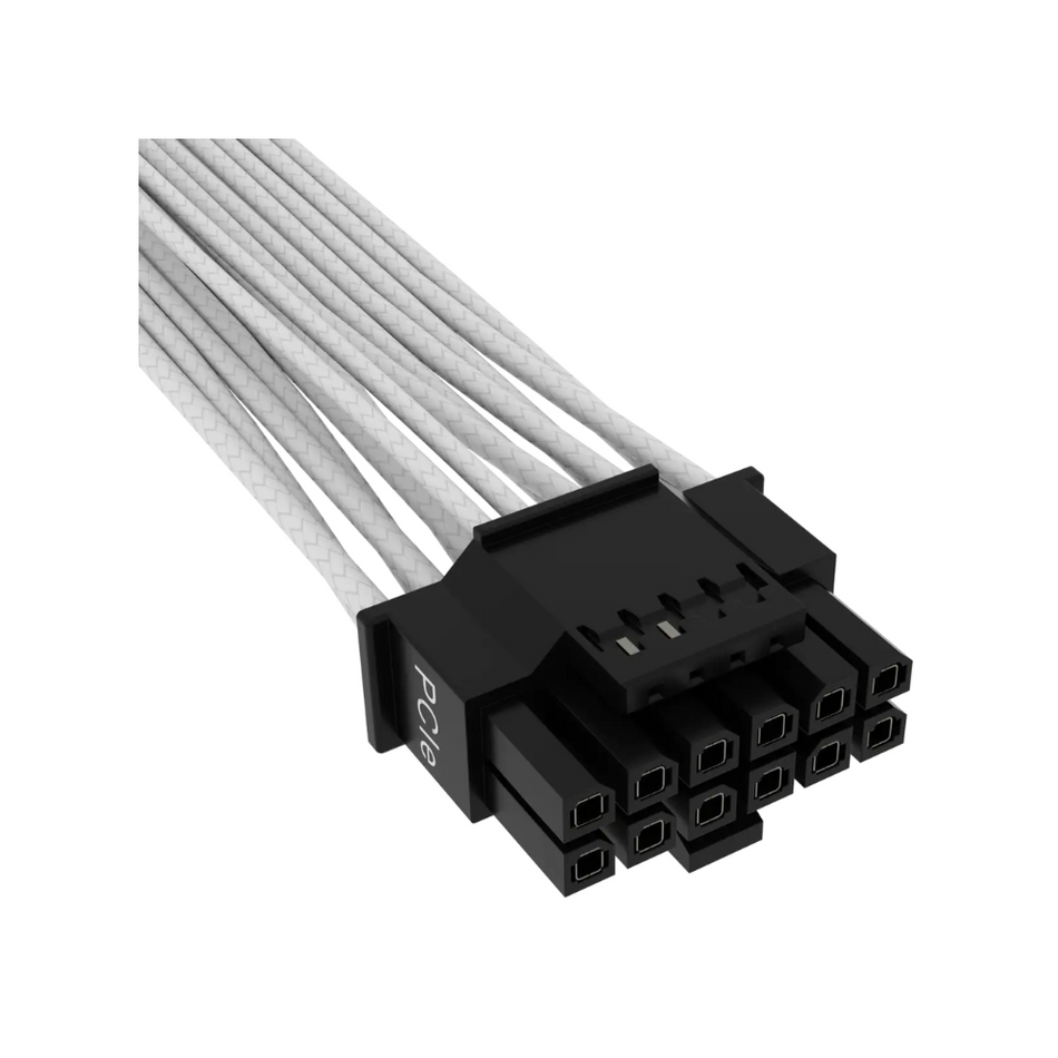 CABLE CORSAIR PRÉMIUM CON FUNDAS INDIVIDUALES PCIE GEN 5 12VHPWR DE 600 W Y 12+4 PATILLAS CON FUNDA INDIVIDUAL BLANCO CP-8920332