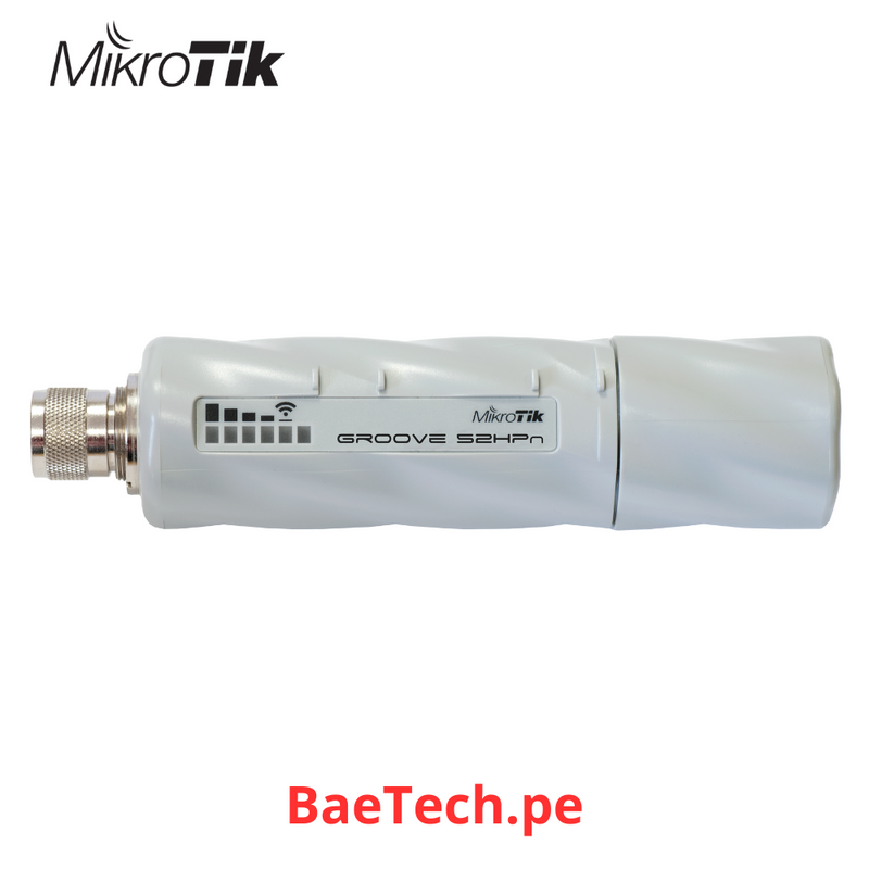 MIKROTIK RBGrooveA-52HPn - (GROOVEA 52) PUNTO DE ACCESO, DOBLE BANDA (2.4 GHZ / 5 GHZ) 802.11 A/B/G/N, HASTA 500MW, INCLUYE ANTENA OMNIDIRECCIONAL DE 6 DBI.