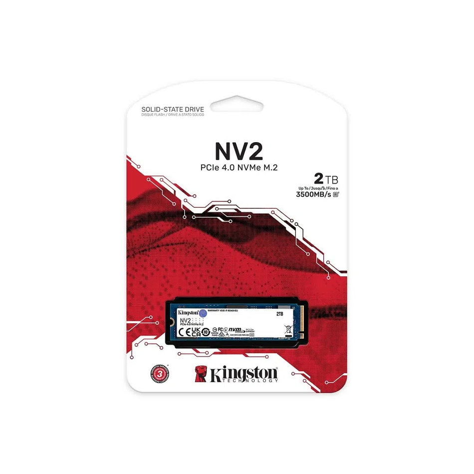 Unidad en estado solido Kingston NV2 NVMe PCIe 4.0 2000GB (2TB) (SNV2S/2000G)