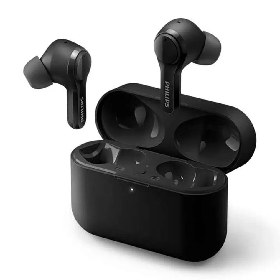 AUDIFONO C/MICROF. PHILIPS TRUE INALAMBRICO TAT3217BK BT 26H 10MM TÁCTIL IPX5 USB-C NEGRO