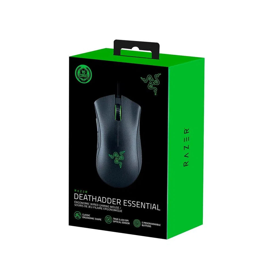 RATÓN RAZER DEATHADDER ESSENTIAL 6400 DPI NEGRO (RZ01-03850100-R3M1)